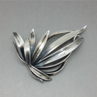 Anton Michelsen Getrude Rougie Silver Brooch